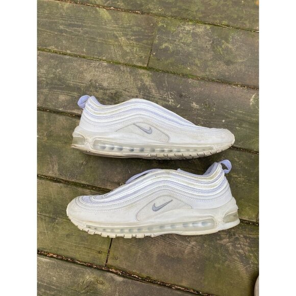 Nike Air Max 97 Triple White Wolf Gray Running Shoes 921826-101 Men’s - Sz 10.5 - Picture 3 of 9
